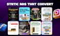 design high converting static ads banner design creative for meta