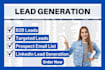 do b2b lead generation and linkedin lead generation for any industry