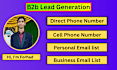 do b2b lead generation direct phone cell phone mobile phone number