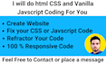create a fully optimized website for you using html,CSS and vanilla javascript