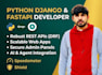 create rest api and web applications using python django and fastapi