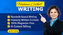 do perfect freelance content writing, ai content editing, bulk articles and blog