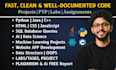 do cpp java python sql database html css assigned programming project developer