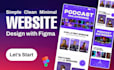 do website minimal simple clean uiux figma design responsive