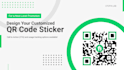 design qr code sticker card with call to action