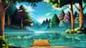 create 2d background illustrations for visual novels
