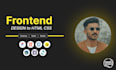 develop frontend website using html, css and javascript