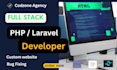 develop a custom PHP or laravel script with admin panel and API