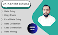 do accurate data entry, lead generation and typing work