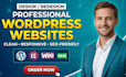 create a professional, responsive wordpress website using elementor pro