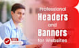 create creative banner design and header design