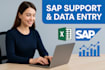 provide expert sap support accurate data entry and excel solutions