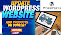 update wordpress or webflow website content