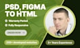 convert figma to HTML, scss or tailwind for landing page