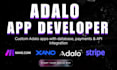 create adalo apps with database, payments, and API integration