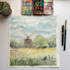 handmade watercolor painting on paper