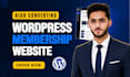 create a wordpress membership, subscription and lms website