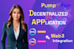 integrate web3 and develop dapp like pump fun on evm solana tron ton