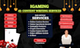write SEO optimised igaming ai article for igaming website