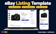 design a mobile responsive and SEO optimized ebay listing template
