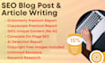 do SEO article writing, blog posts, and website content to boost traffic