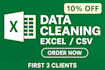 clean, organize, and format your messy excel or CSV data professionally