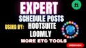 schedule post via loomly, hootsuite, buffer, metricool etc