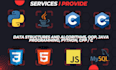 do your data structure and algorithm tasks and projects