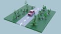 create 3d low poly asset, environment modeling in blender