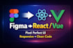 convert figma to react, vue frontend