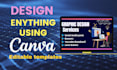 create editable canva templates and social media posts