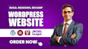 build, rebuild, redesign wordpress website or wordpress elementor website design