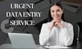 do urgent data entry work , copy paste, typing work at low price