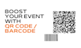 event ticket qrcode, event ticket barcode book launch barcode invitation barcode