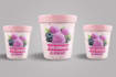 do food ice cream orange, mango, milk, packaging design