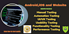 test mobile app, android mobile app,IOS mobile app and report bugs