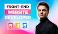 your front end web developer using HTML,CSS and js