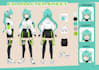 draw anime art character sheet or reference sheet design vtuber model