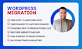 migrate, transfer, backup, move, wordpress website within 1 hour with guarantee
