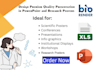design presentations, infographics, and research posters