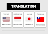 translate from japanese, chinese, indonesia and english