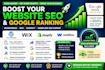 boost google ranking with SEO for wix wordpress shopify site
