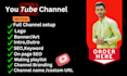 create brand new youtube channel and will setup