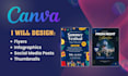 be your canva expert will design flyers brochures infographics