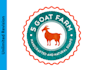 make illustration style goat farm logo design