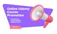 promote your udemy online course with coupon code promotion