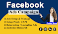 setup facebook and instagram ads campaign for leads and sales