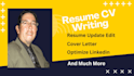 professionally write update resume cv cover letter and optimize linkedin