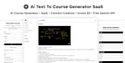 create ai courses text to course saas with video and image content gemini admin