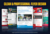 design clean professional flyers and brochures